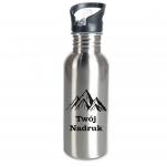 Aluminiowy bidon z ustnikiem srebrny